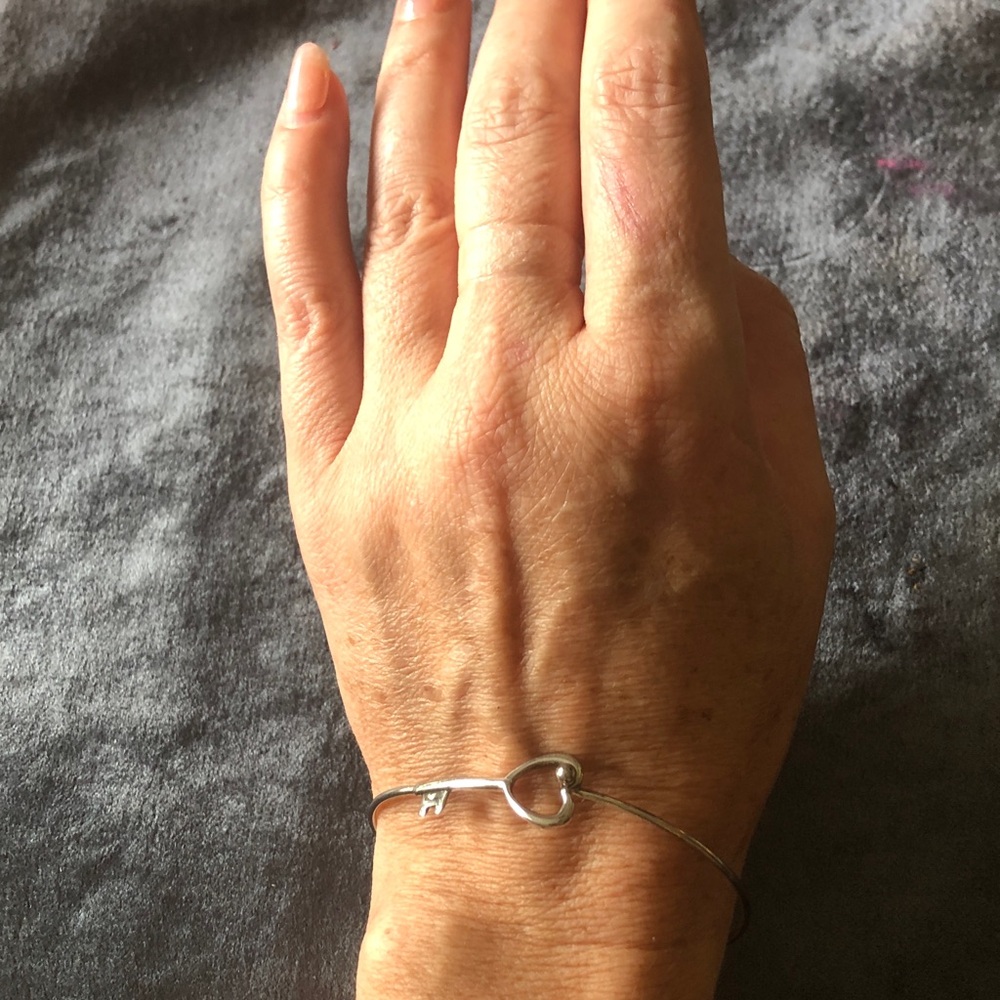 Sterling Silver Heart Key Bracelet